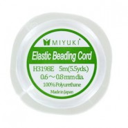 Miyuki Elastic Beading Cord 0,6mm/0,8mm White